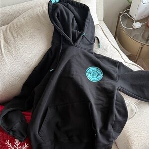 DIXXON Black Hoodie with Teal Design